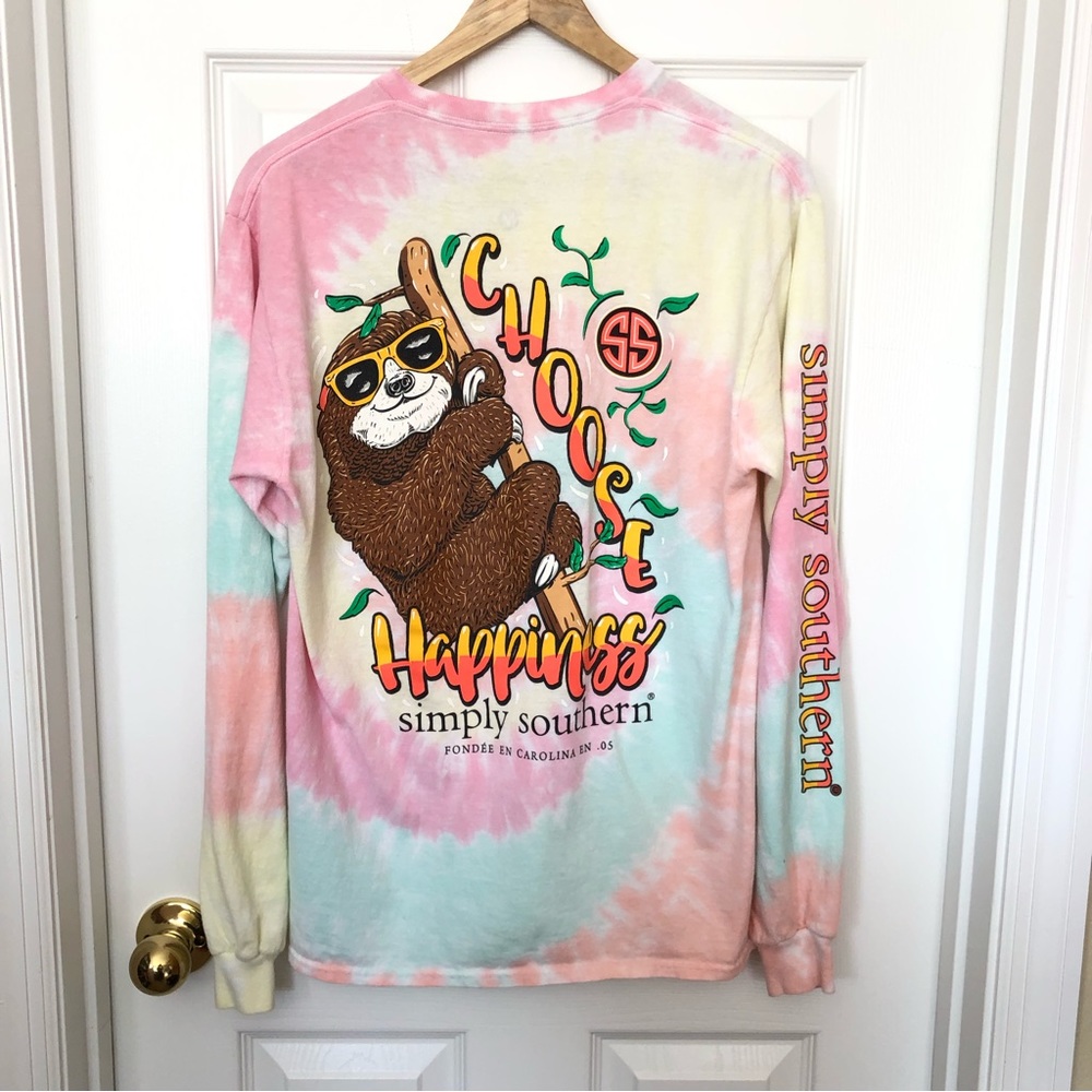 Simply Southern Tie-Dye Long Sleeve Tee Sz M